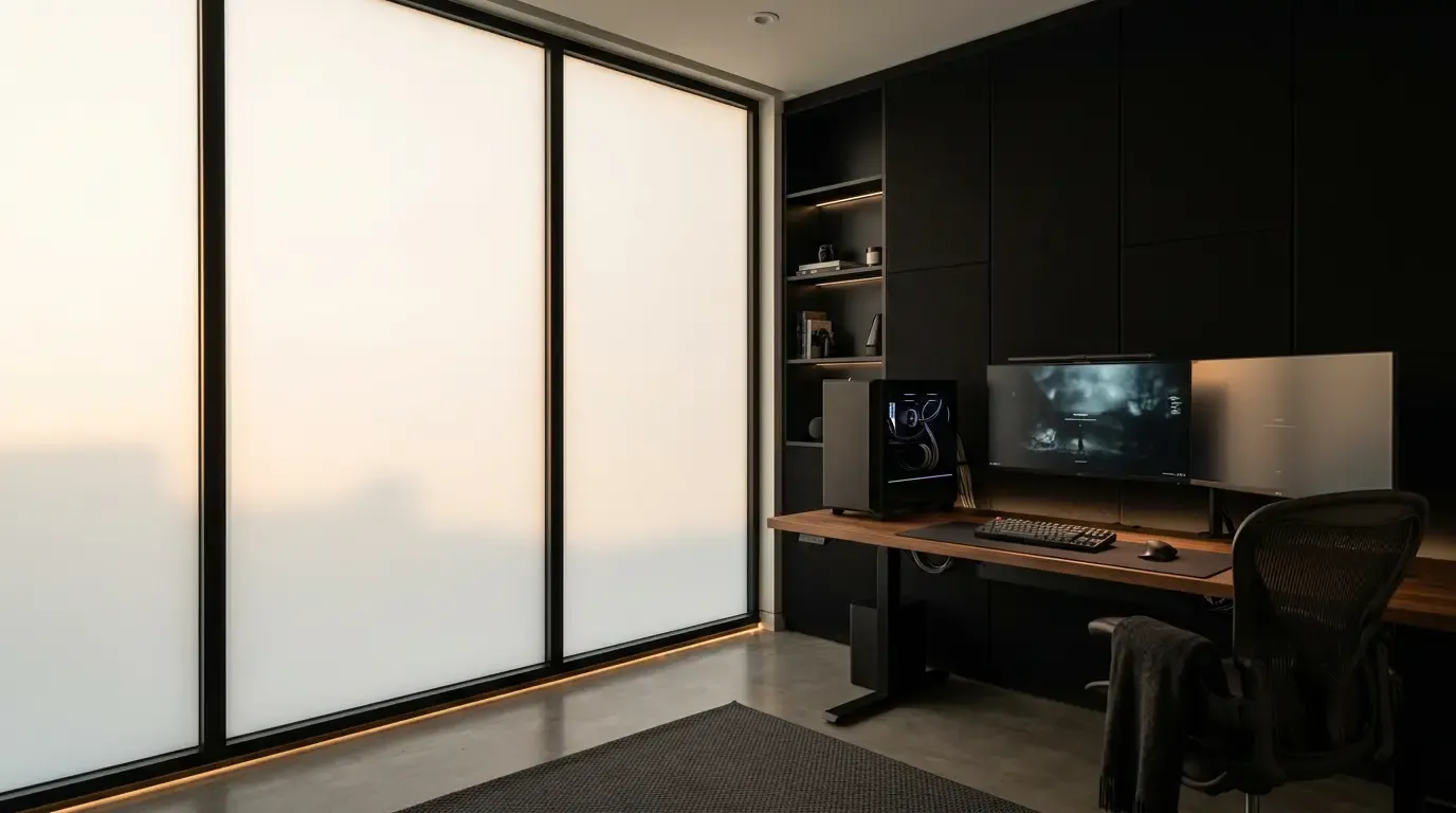 PDLC Smart Film vs Roller Shutters for West-Facing Gaming Room Heat Reduction